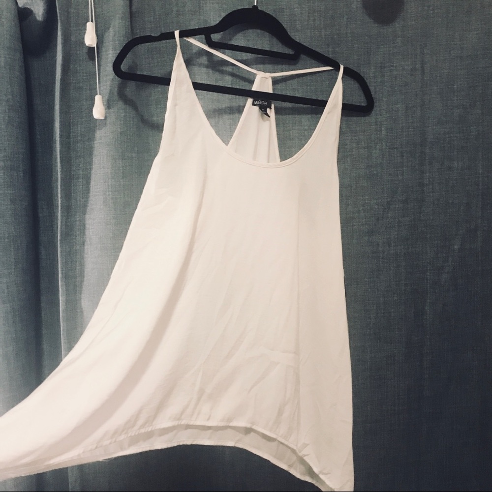 White Racerback Spaghetti Strap